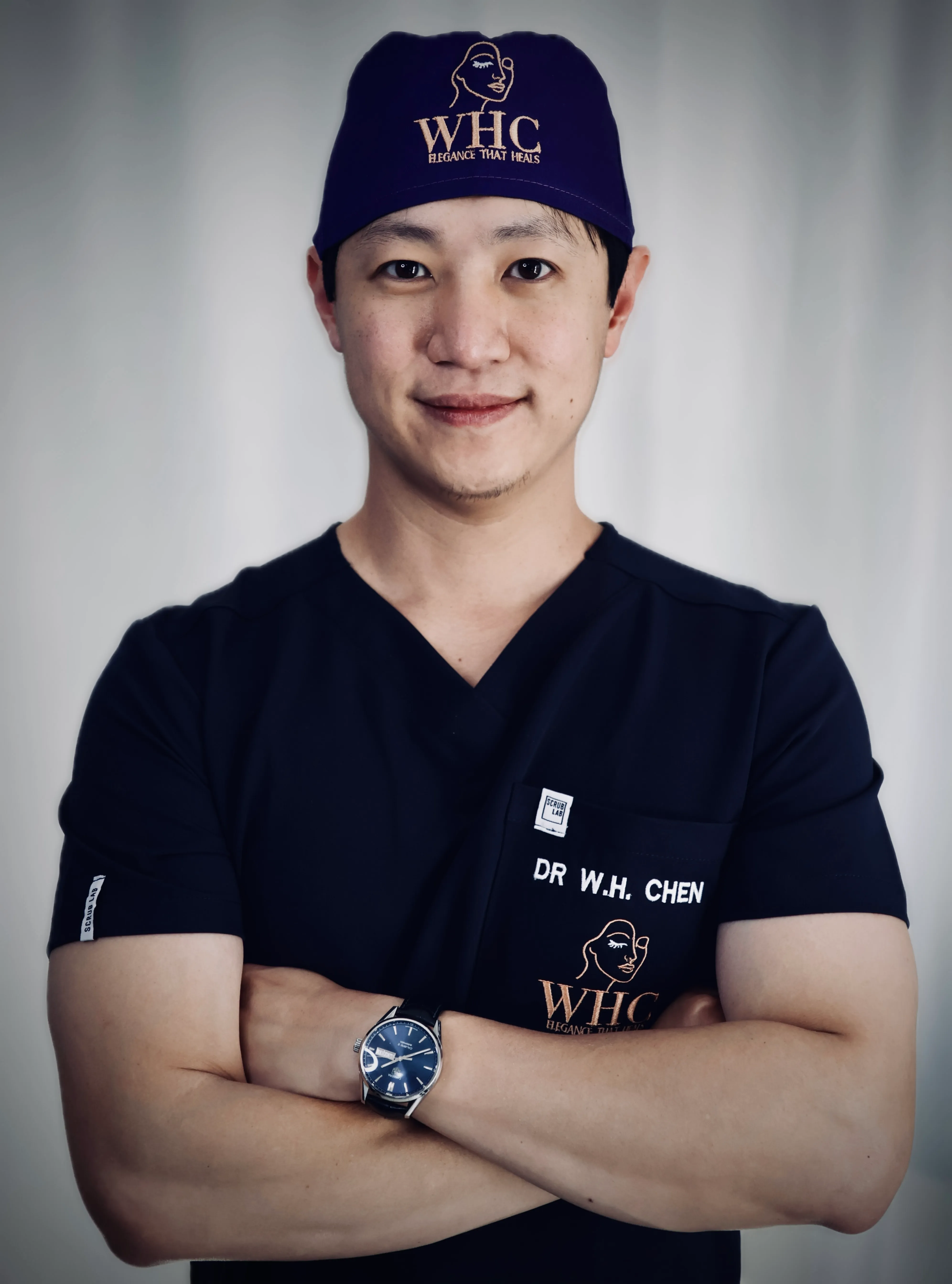 Dr Wei-Han Chen in WHC surgical scrubs
